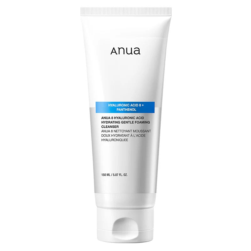 Anua 8 Hyaluronic Acid Hydrating Gentle Foaming Cleanser 150ml - Verzorgende, Vochtinbrengende Reiniging - Beauty Fusion