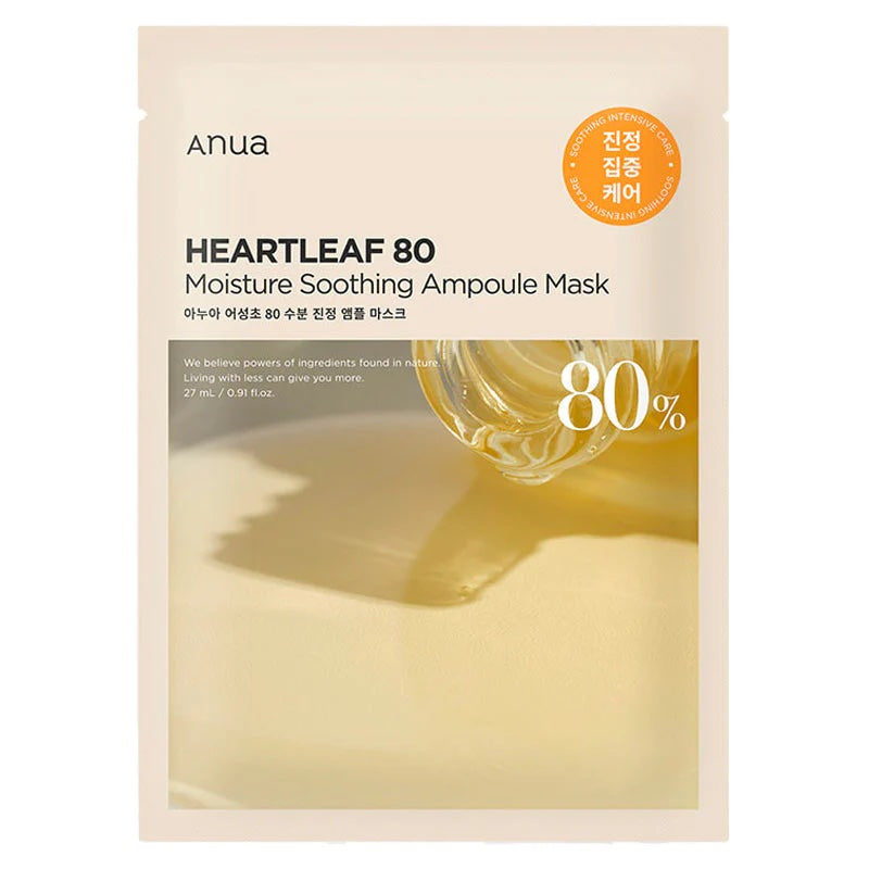Anua Heartleaf 80 Moisture Soothing Ampoule Mask 27ml - Beauty Fusion