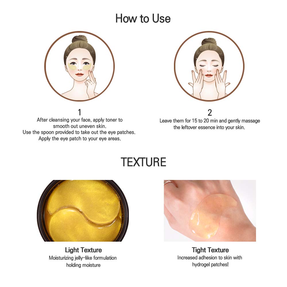 Mizon Snail Repair Intensive Gold Eye Gel Patch (60pc) - Beauty Fusion