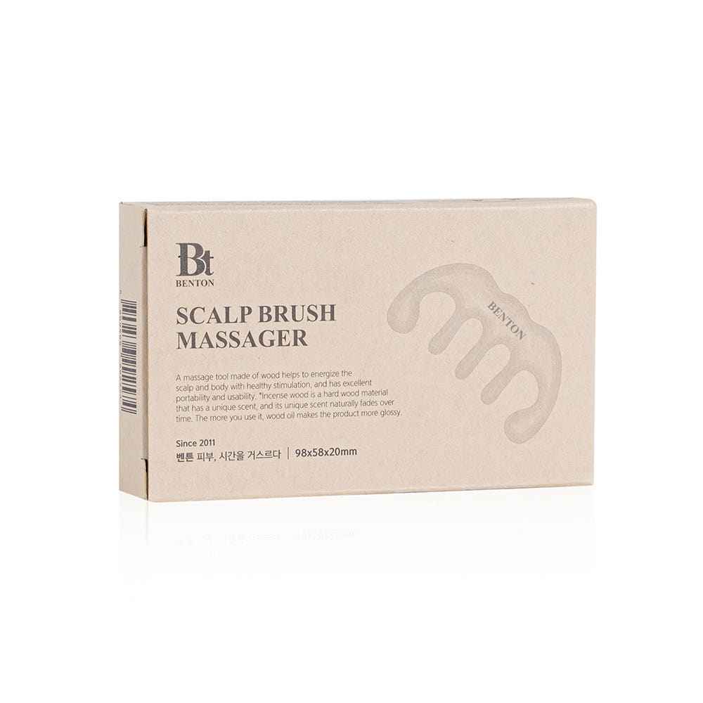 Benton Scalp Brush Massager | Sandalwood Hoofdhuid Massage Borstel - Beauty Fusion